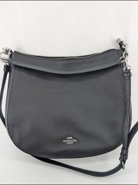 This is the Coach Chelsea 32 Hobo Bag in Black Pebbled Leather